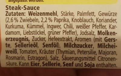 Steak sauce - Ingredients - de