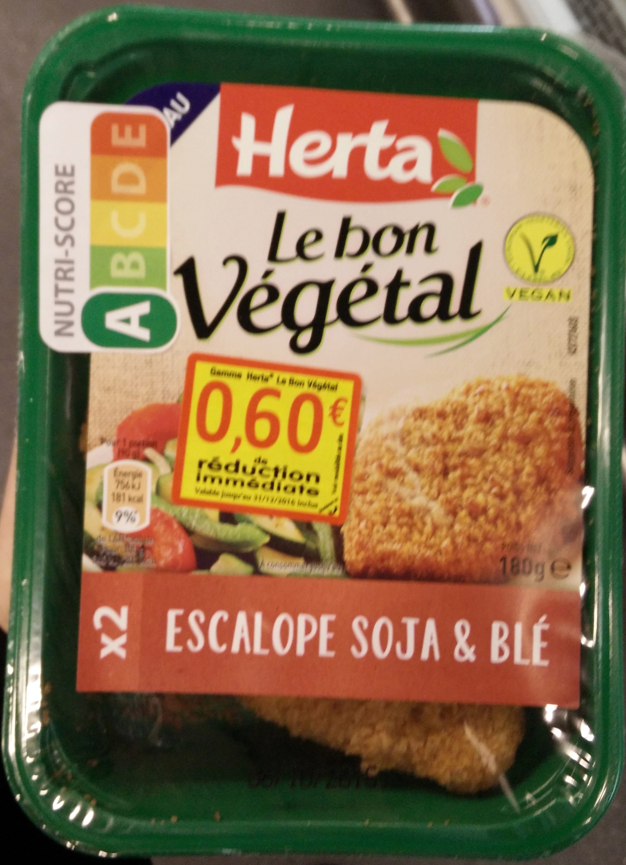 Le bon Végétal Escalope Soja & Blé - Produit