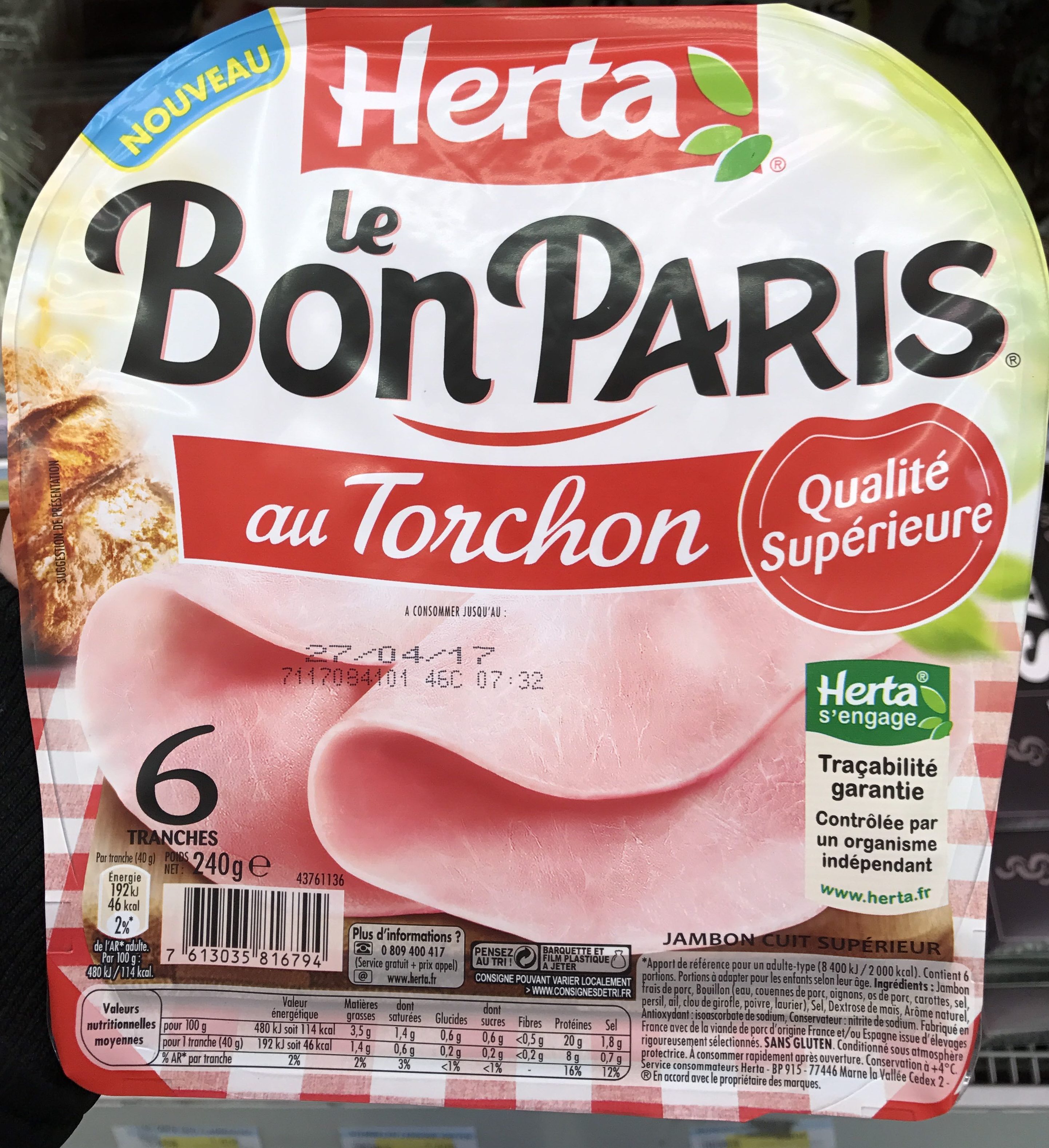 Le Bon Paris au Torchon 6 Tranches - Produit