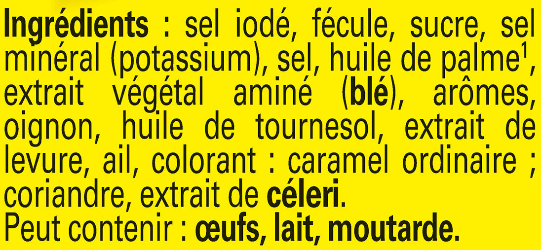 MAGGI KUB OR Bouillon Réduit en sel de -25% - 32 cubes - 121,6g - Ingredients - fr