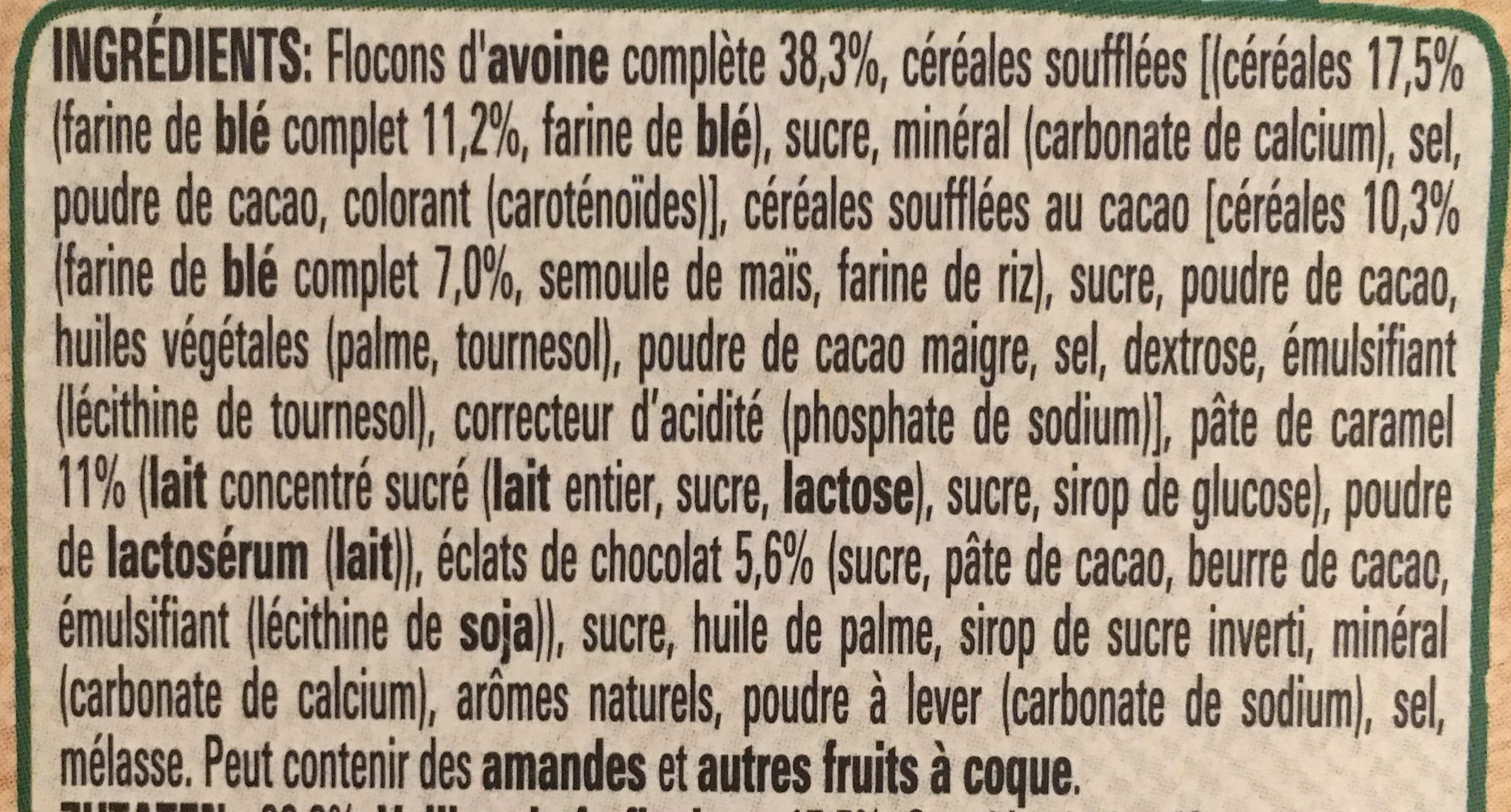 Crunchy muesli Lion - Ingredienti - fr