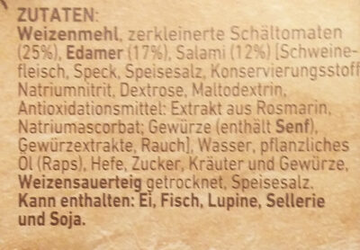 Wagner Steinofen Salami - Zutaten