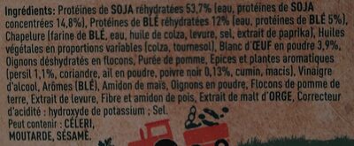 GARDEN GOURMET Le Gourmand Soja, Poivre et Persil 160g - Ingrédients