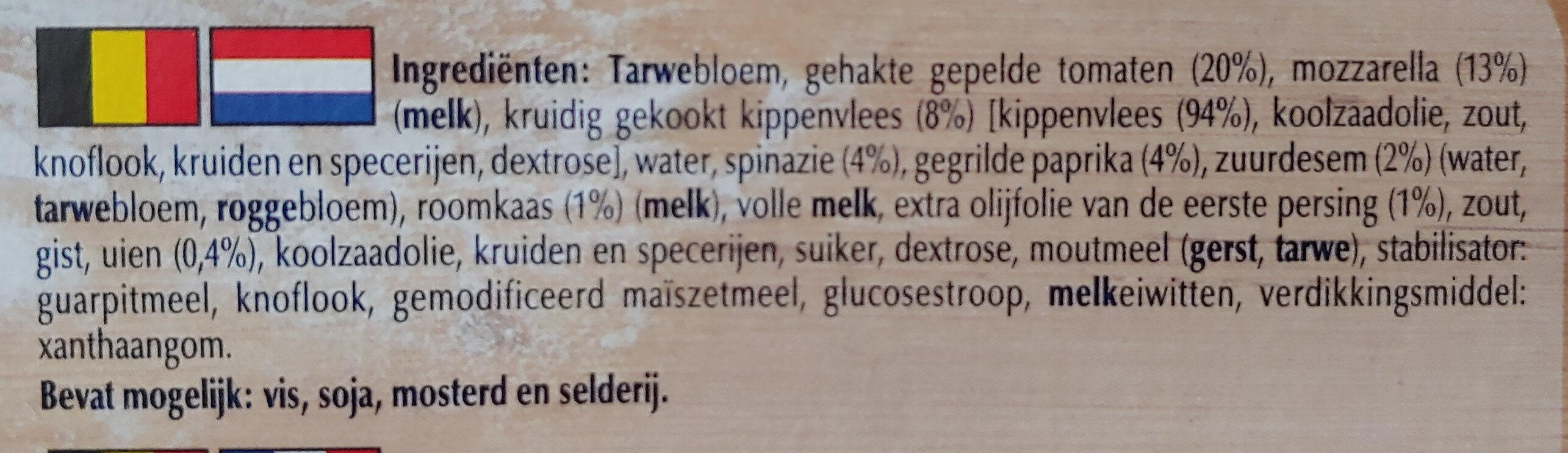 Sensazzione Pollo - Ingredients - nl