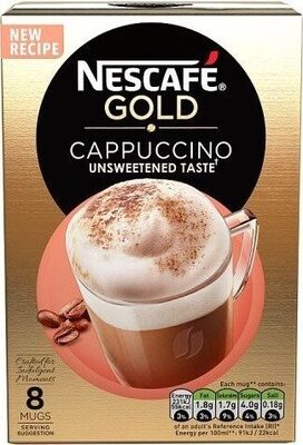 GOLD Cappuccino Unsweetened Taste Coffee, 8 Sachets x - Product