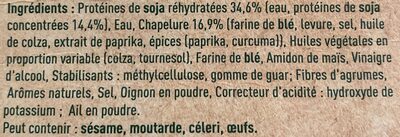 GARDEN GOURMET La Panée Soja et Blé 180g - Ingredients - fr