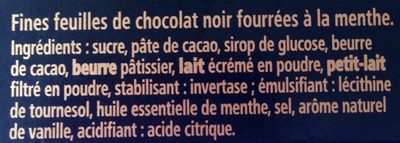 AFTER EIGHT chocolat menthe - Ingredients - fr