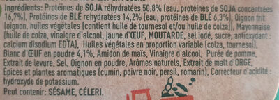 GARDEN GOURMET Le Classique Soja et Blé 150g - Ingredients - fr