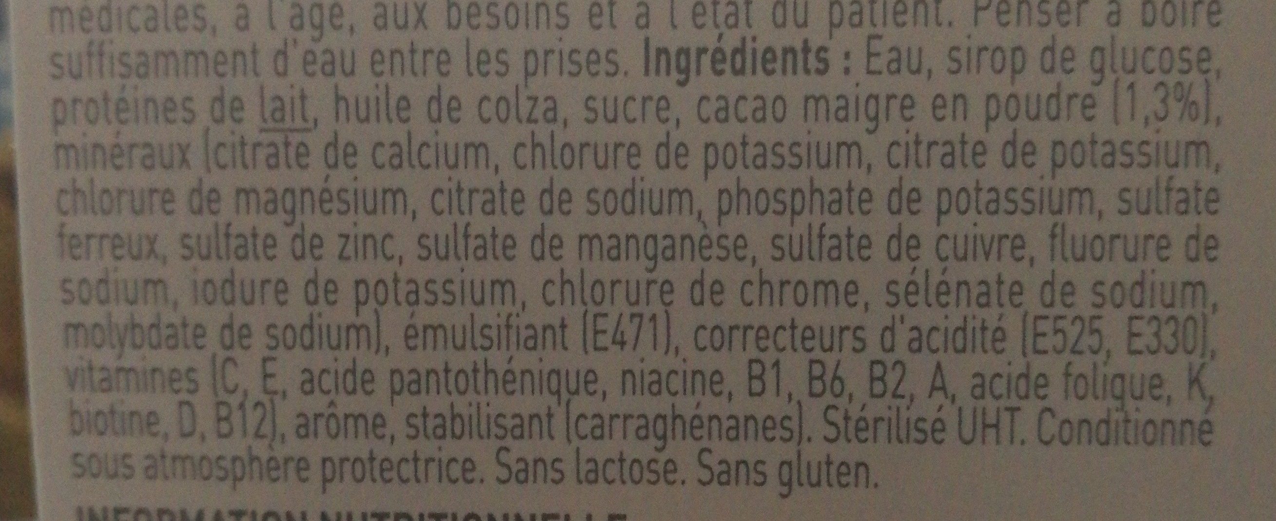 Clinutren hphc+ - Ingredientes - fr