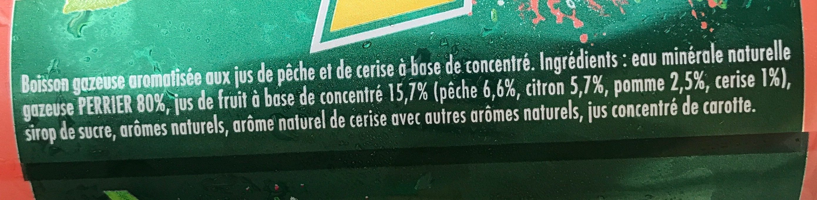 Perrier & Juice pêche & cerise - المكونات - fr