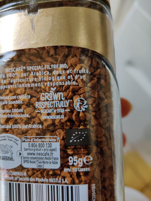 NESCAFE SPECIAL FILTRE BIO café soluble - Recycling instructions and/or packaging information - fr