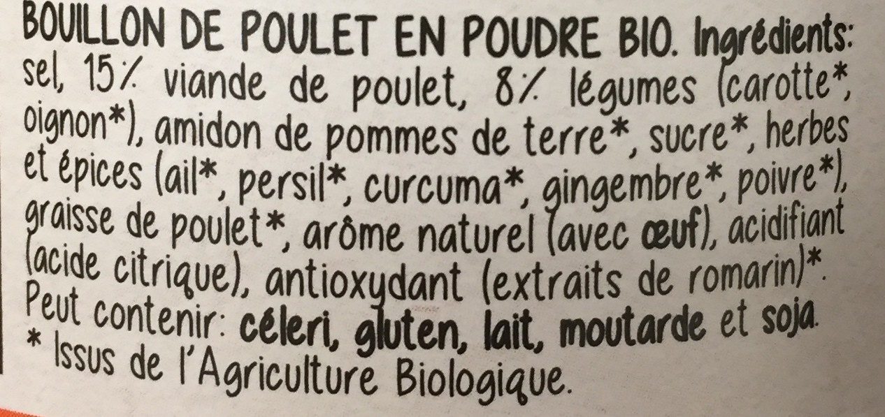 Bio Bouillon - Ingrédients