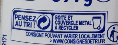 NESTLE® Lait Concentré Sucré 4% MG Boîte 397g - Instruction de recyclage et/ou informations d'emballage