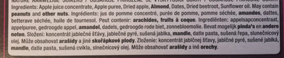 Beetroot and Apple Fruit Bar - Ingredienser - en