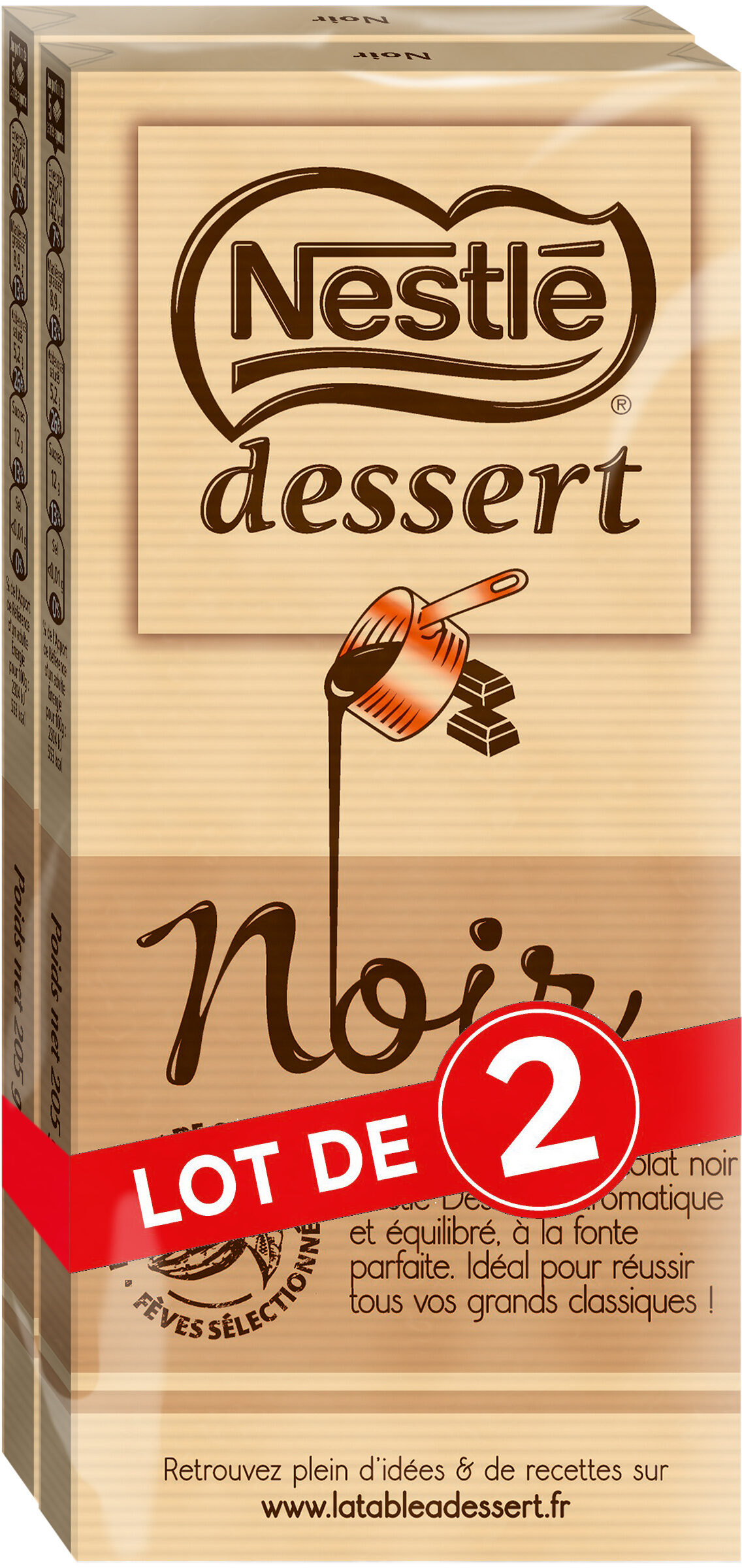 NESTLE DESSERT Chocolat Noir lot de 2x205g - Produkt - fr