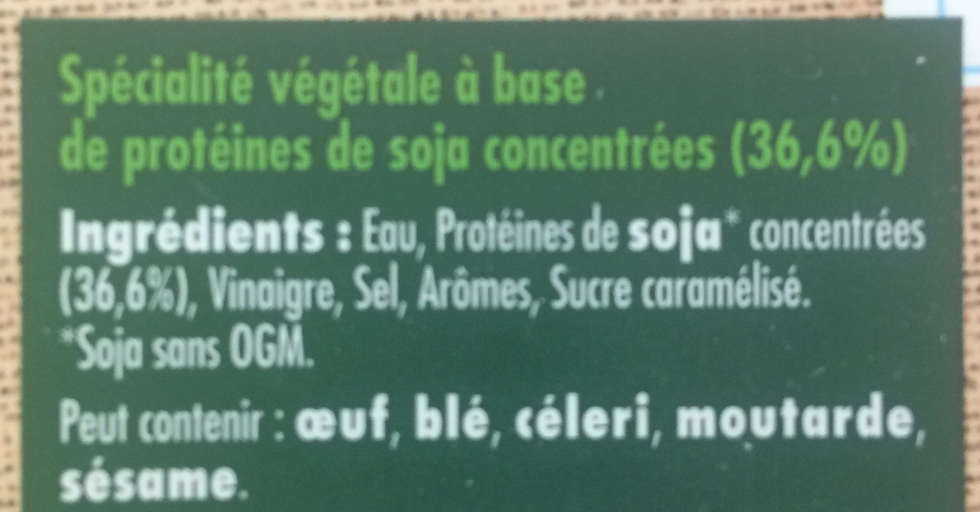 LE BON VEGETAL Effilochés de soja - Zutaten - fr