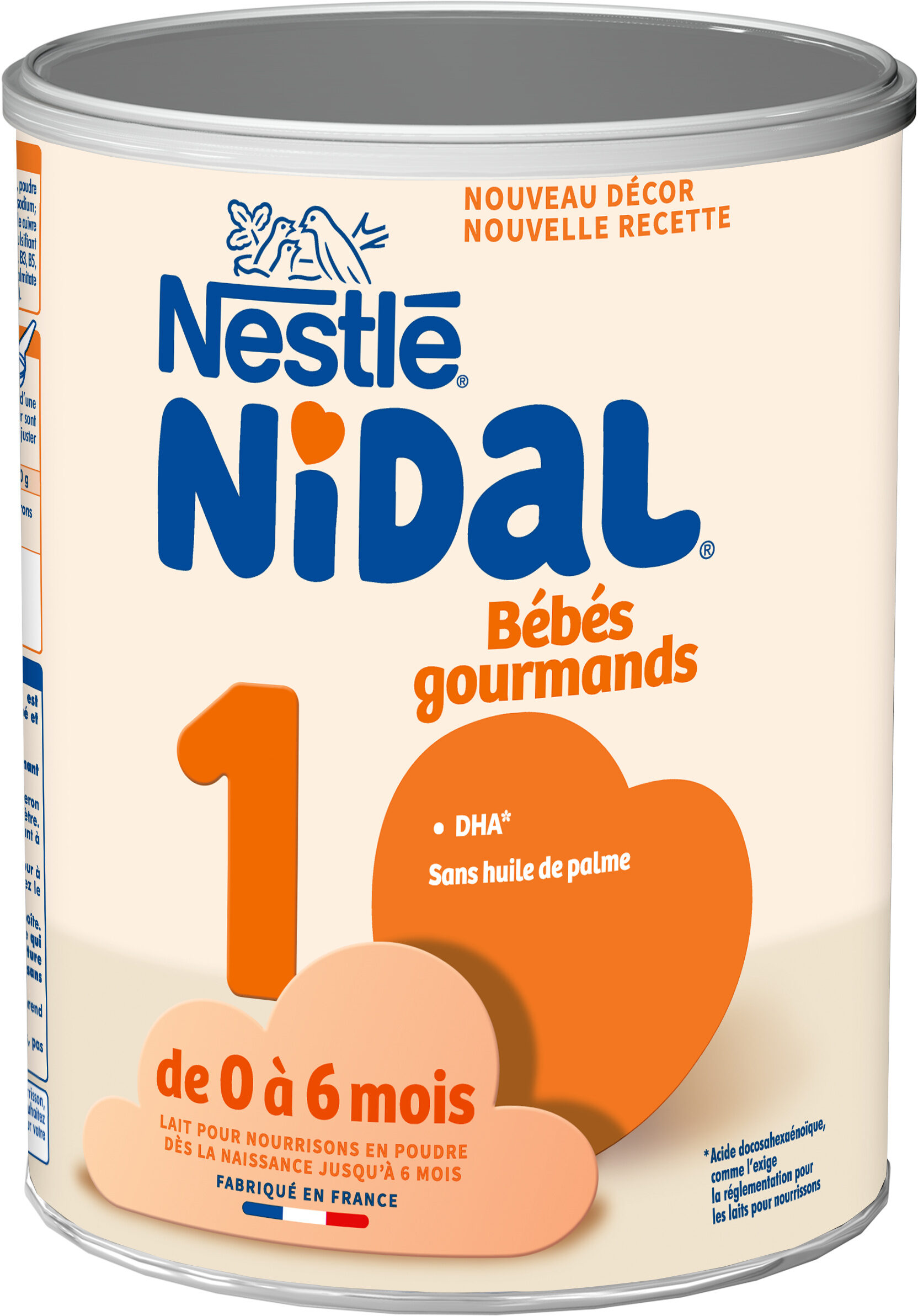 NESTLE NIDAL 1 Bébés Gourmands Lait inf 1er âge 800g dès la Naissance - Product - fr