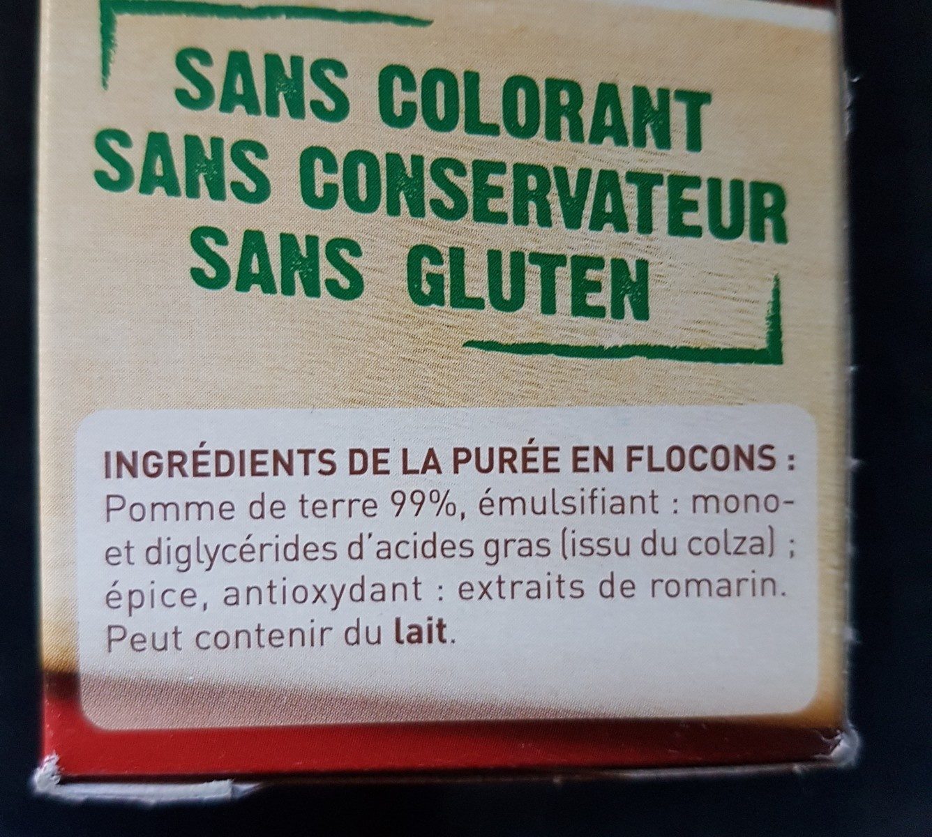 Purée Mousline - Ingredients - fr