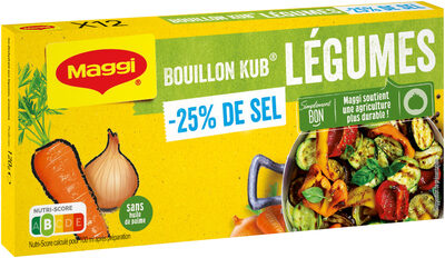 MAGGI Bouillon KUB Légumes Sel Réduit 120g - Producto - fr