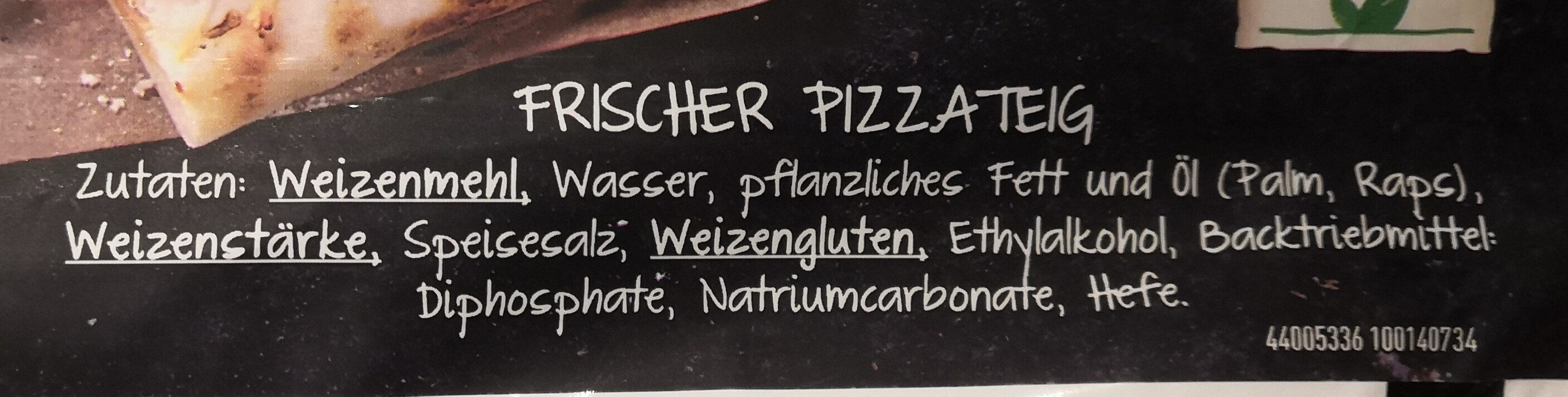 Ernst Wagners Frischer Teig Pizza - Zutaten