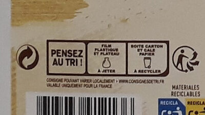 RECETTES DE L'ATELIER Bouchées de chocolat x 32 - Recycling instructions and/or packaging information - fr
