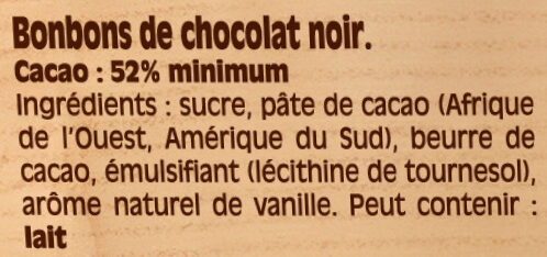 NESTLE DESSERT Pépites de chocolat noir 100g - Ingrédients