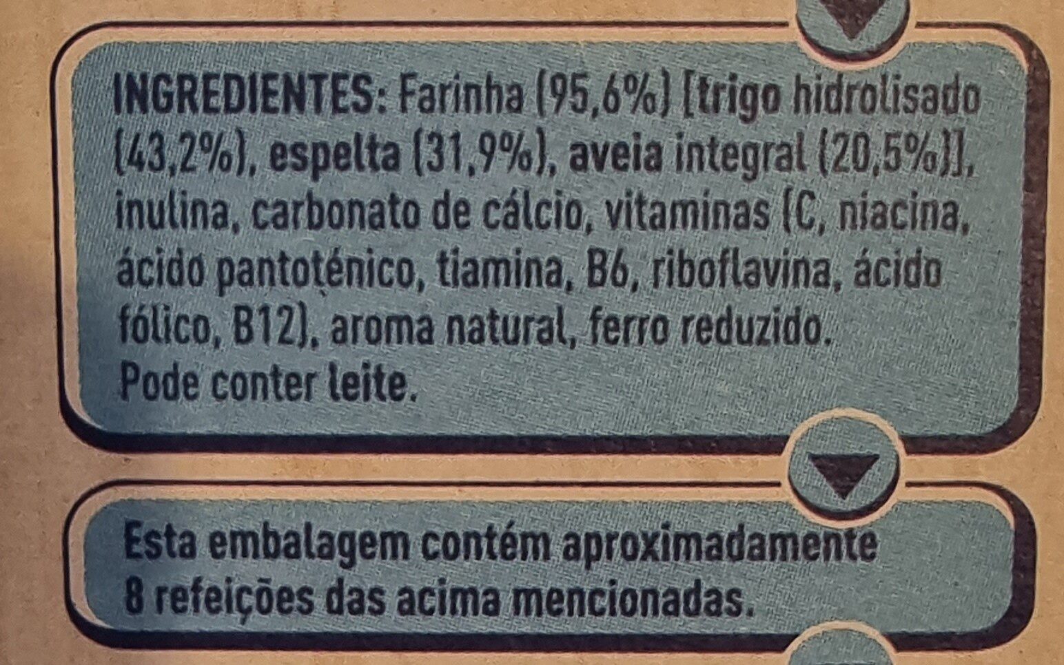 Zero Espelta e aveia - Ingredienser - pt