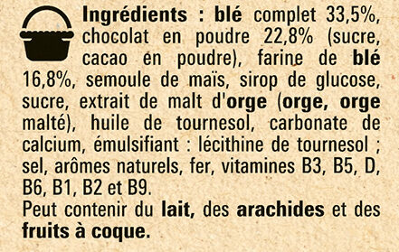 NESTLE CHOCAPIC Céréales Petit Déjeuner 645g PRIX CHOC - Ingredienser - fr