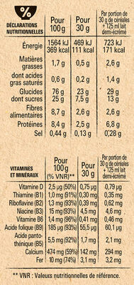 NESTLE NESQUIK Céréales 950g XXL - Tableau nutritionnel