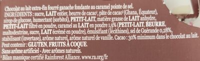 Chocolat au lait & pointe de sel ganache caramel - Ingredienti - fr