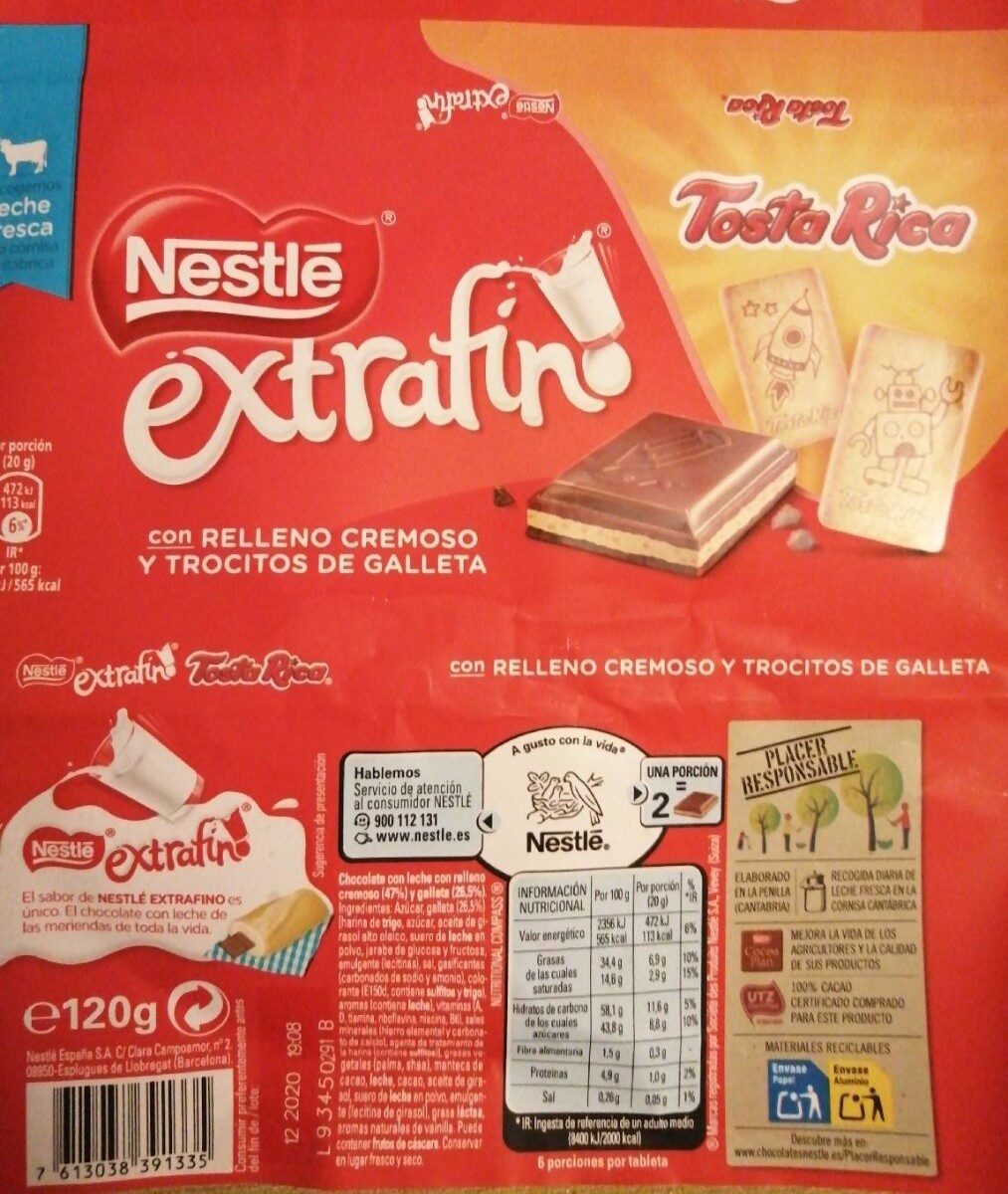 Nestlé extrafino Tosta Rica - Producte - es