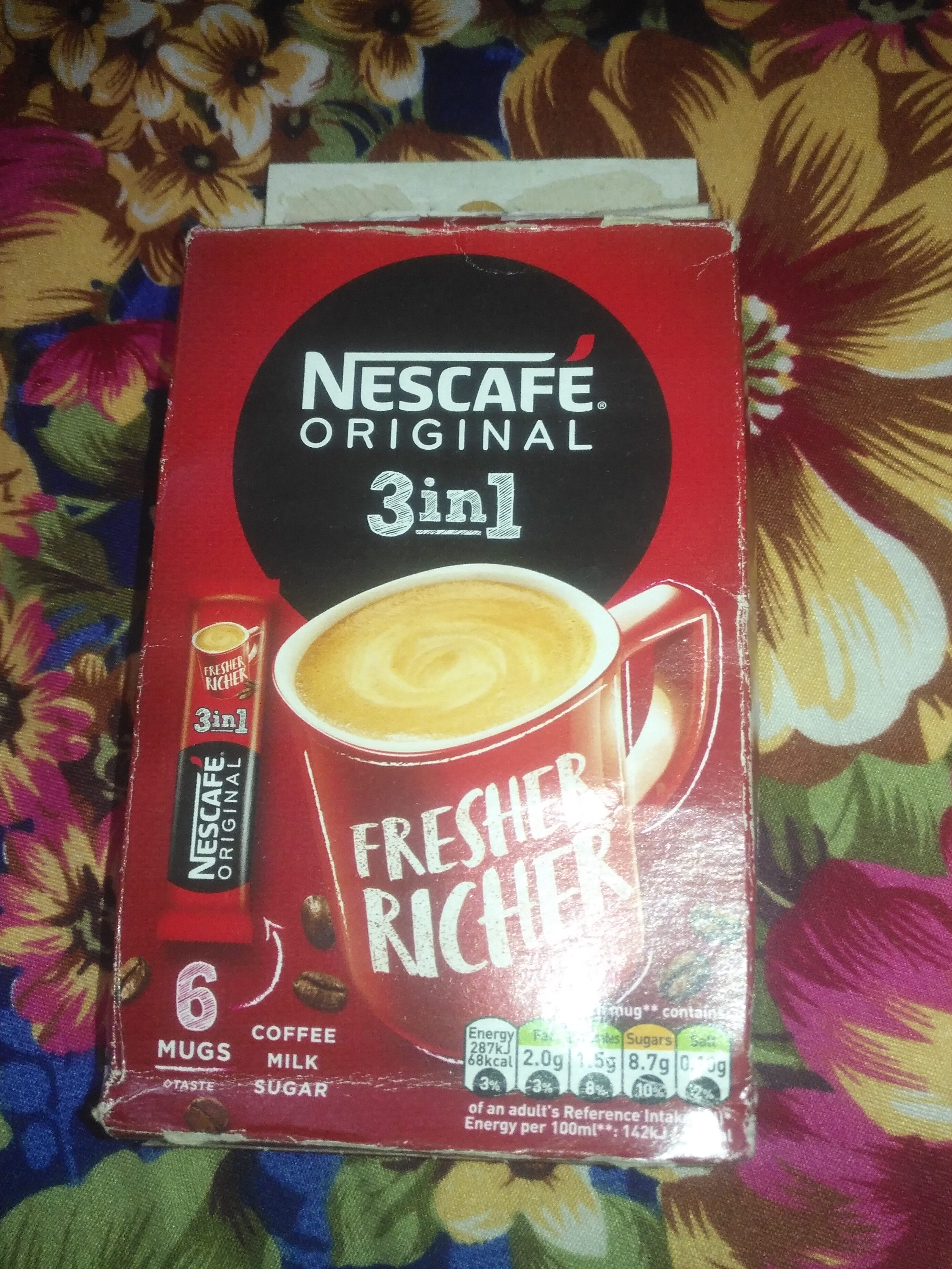 Nescafe original 3 in 1 - 回收说明和/或包装信息 - en