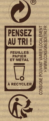 NESTLE DESSERT Noir Bio 170g - Instruction de recyclage et/ou informations d'emballage