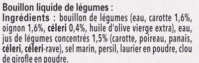 MAGGI Marché du Jour Le Bouillon Liquide Légumes du Marché 400ml - Ingrédients