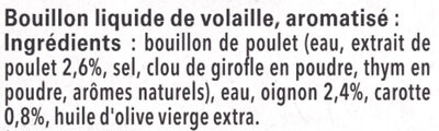 MAGGI Marché du Jour Le Bouillon Liquide Volaille 400ml - Ingrédients