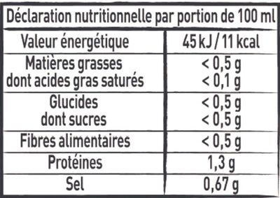 MAGGI Marché du Jour Le Bouillon Liquide Volaille 400ml - Tableau nutritionnel
