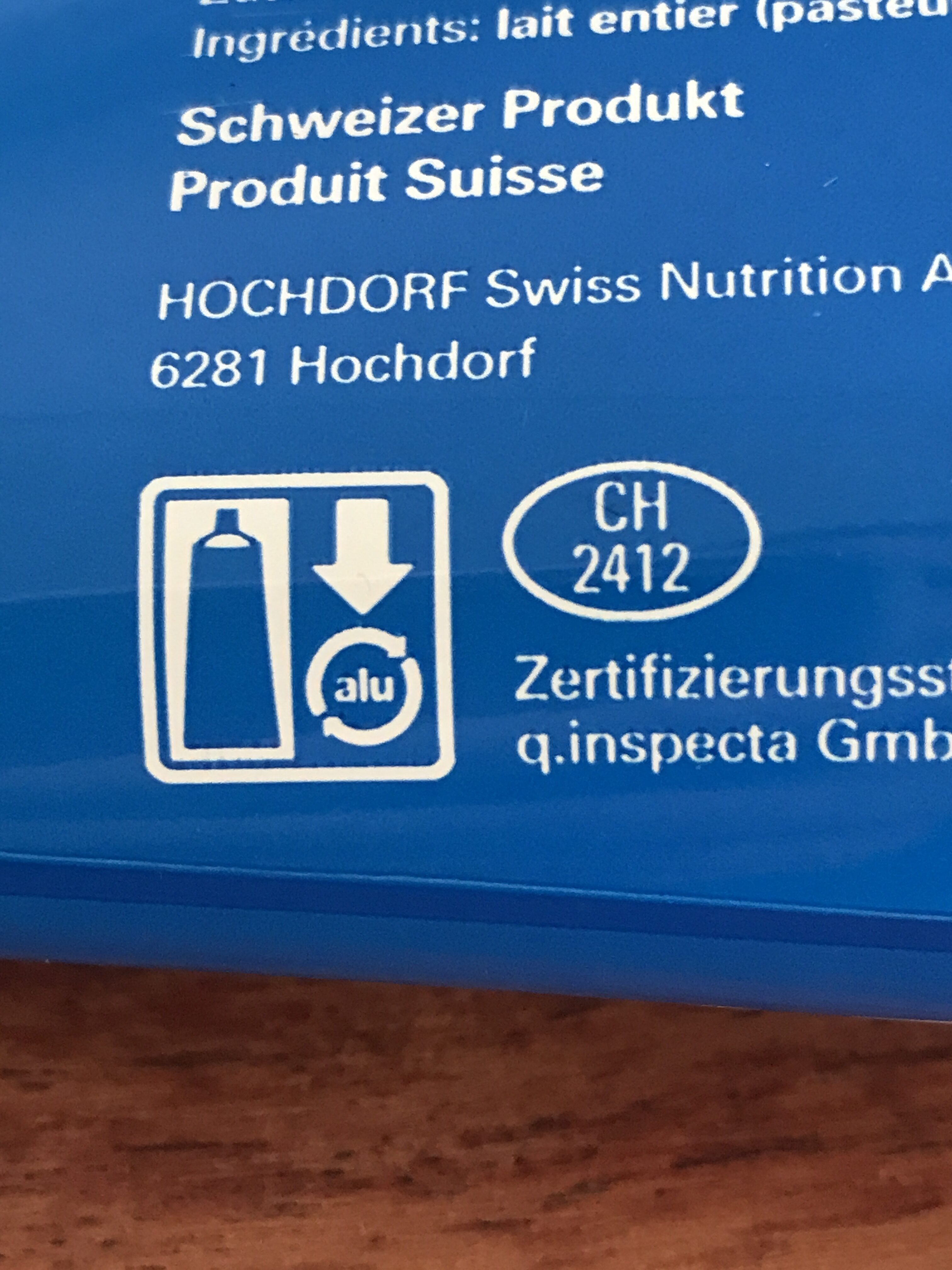 Kondensmilch gezuckert - Recycling instructions and/or packaging information - fr