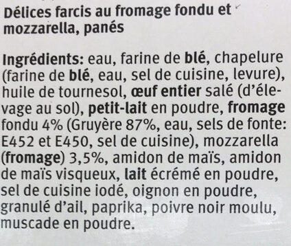 Délices au fromage - Ingredients - fr