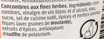 Concombres aux Fines Herbes - Ingredienti - fr