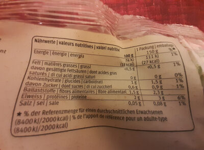 Salade royale - Nutrition facts - fr