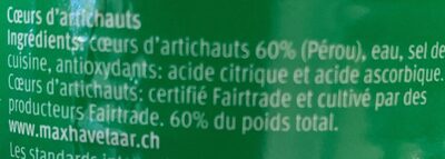 Coeurs d'artichauts - Ingredients - fr