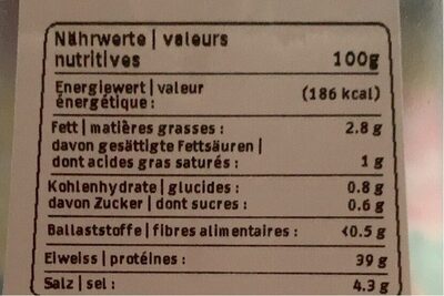 Beef Chips Nature - Nutrition facts