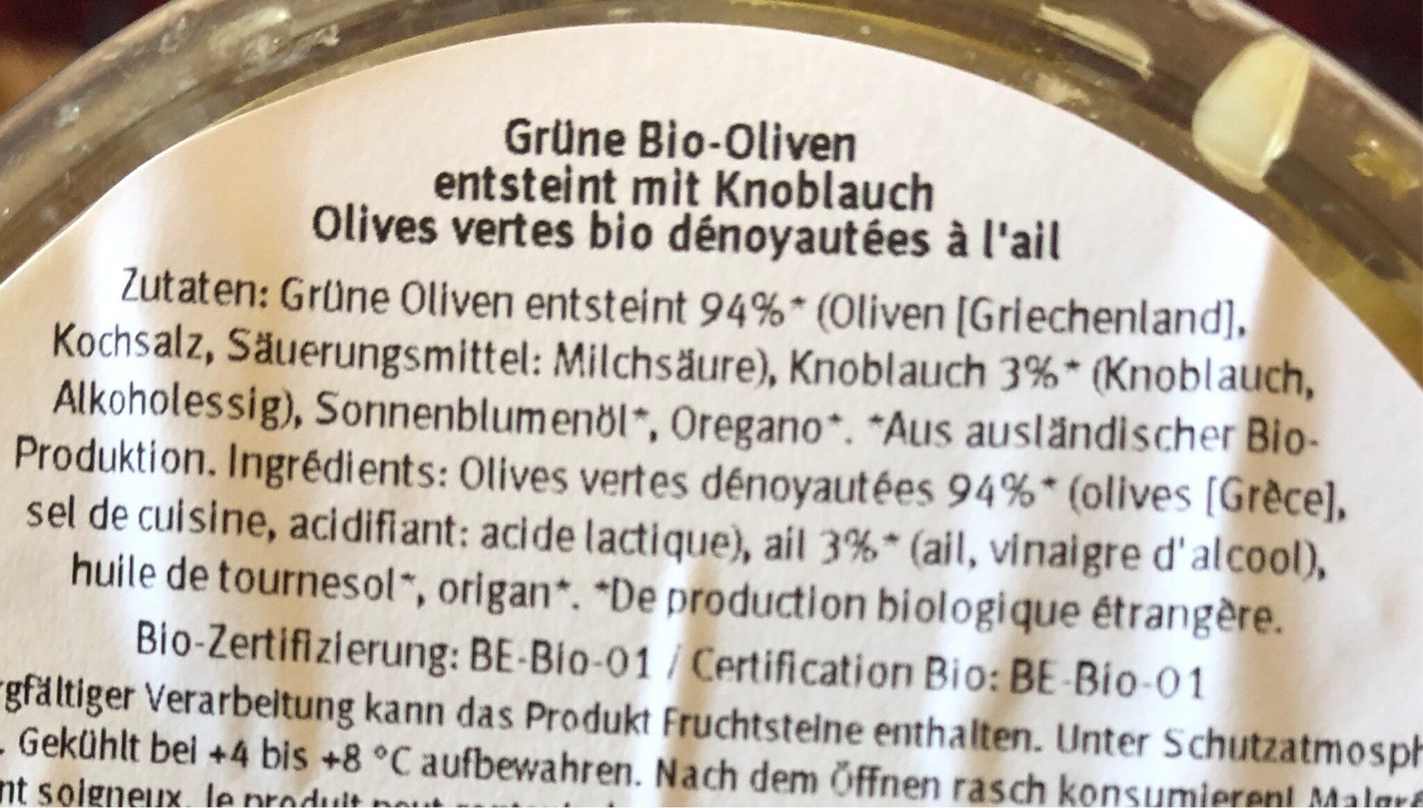 Olives à l'ail - Ingredienti - fr