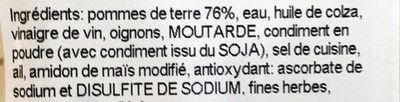 Salade de Pommes de Terre - Ingredients - fr