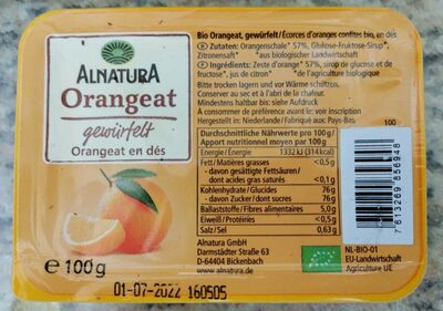 Orangeat - Produit