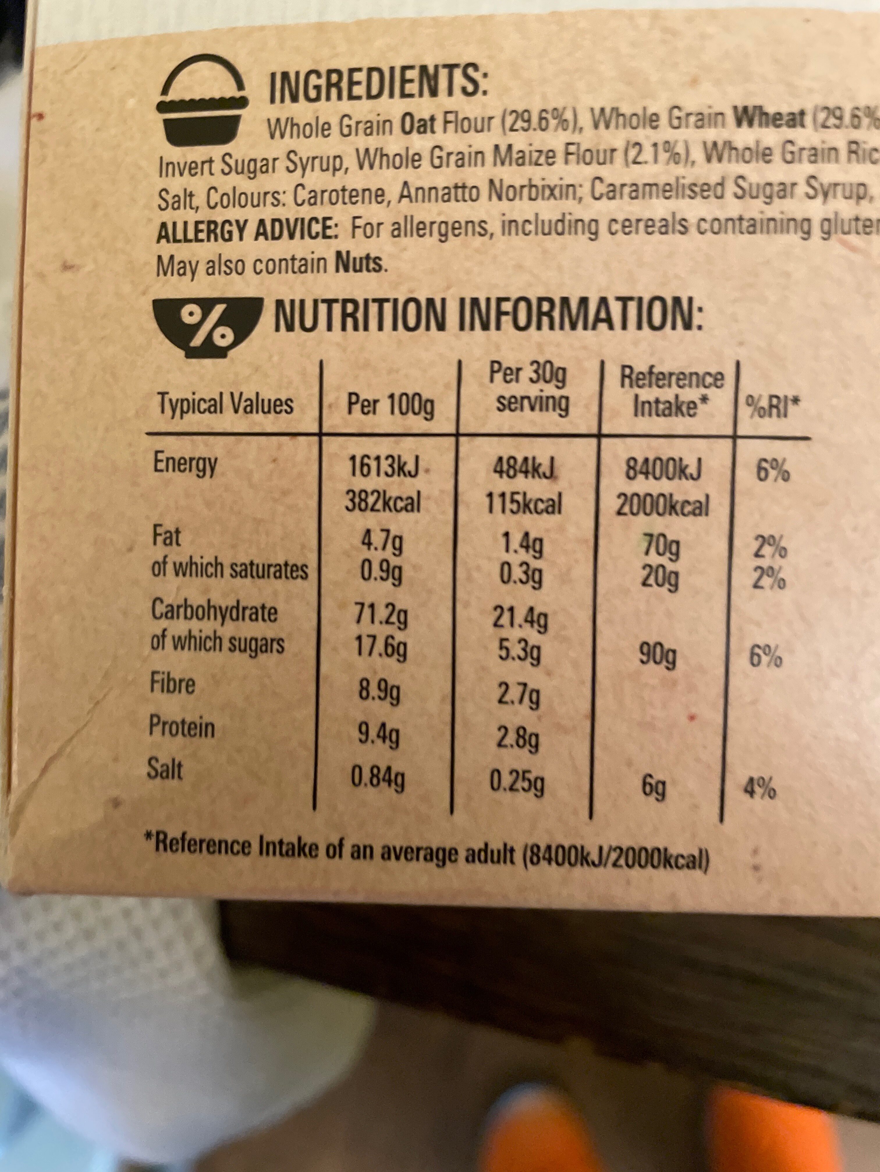 Cheerios Multigrain - Voedingswaarden - en