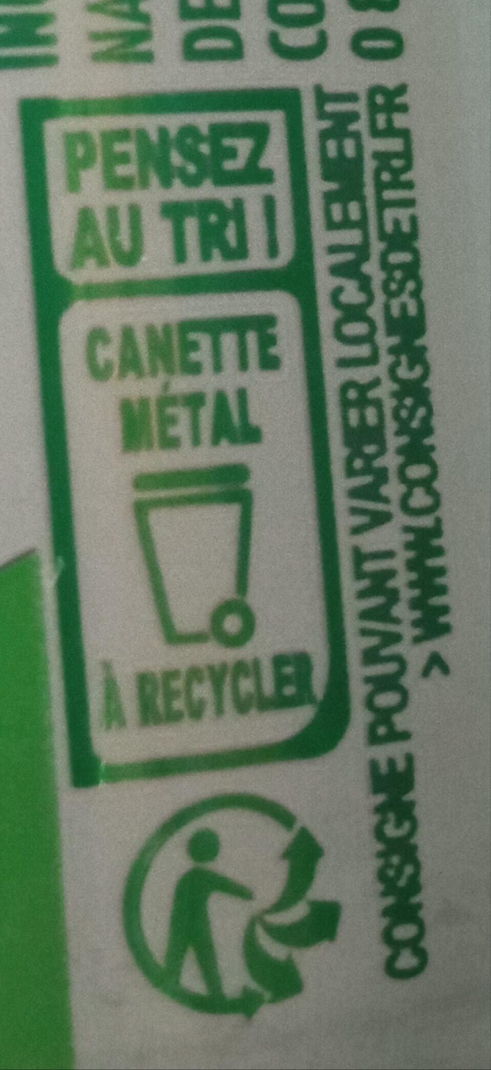 Perrier energize - Instruction de recyclage et/ou informations d'emballage