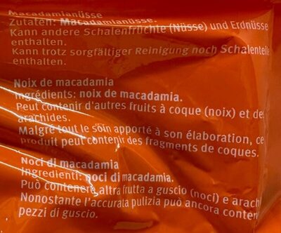 Macadamianüsse (zum Backen) - Ingredients - fr