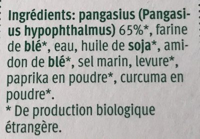 Bio Batonnets de pangasius - Ingredienti - fr