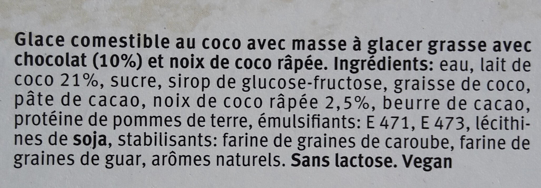 6 coco & chocolate - Ingredienti - fr